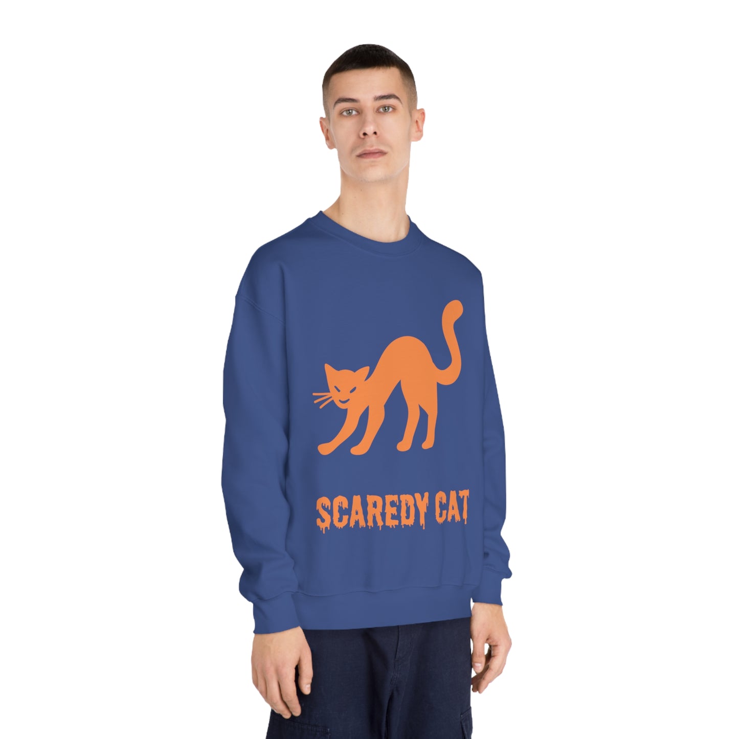 Scaredy Cat Sweatshirt – Arched Back Cat Crew Neck