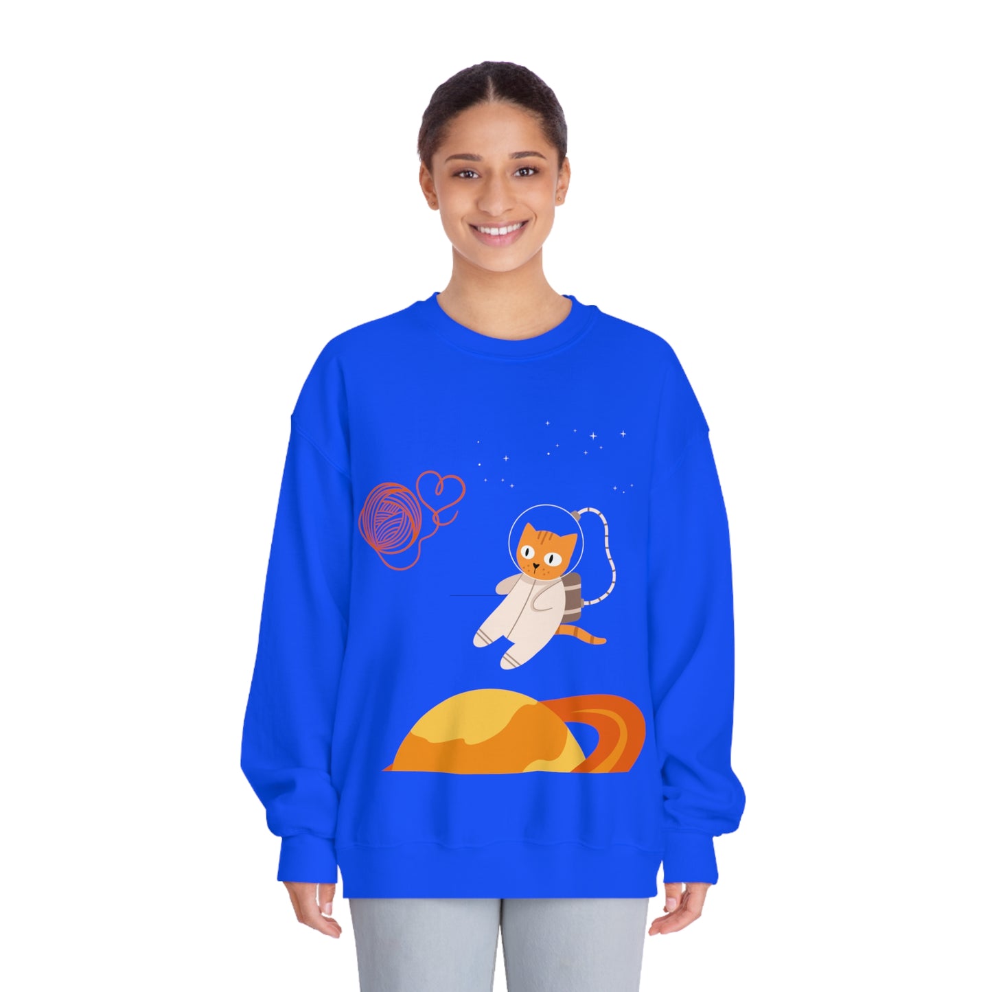 Lost in the Galaxy Sweatshirt – Cat in Space Crew Neck