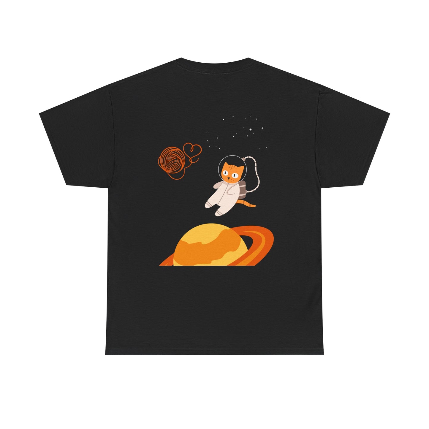 Lost in the Galaxy T-Shirt – Floating Space Cat Yarn Tee