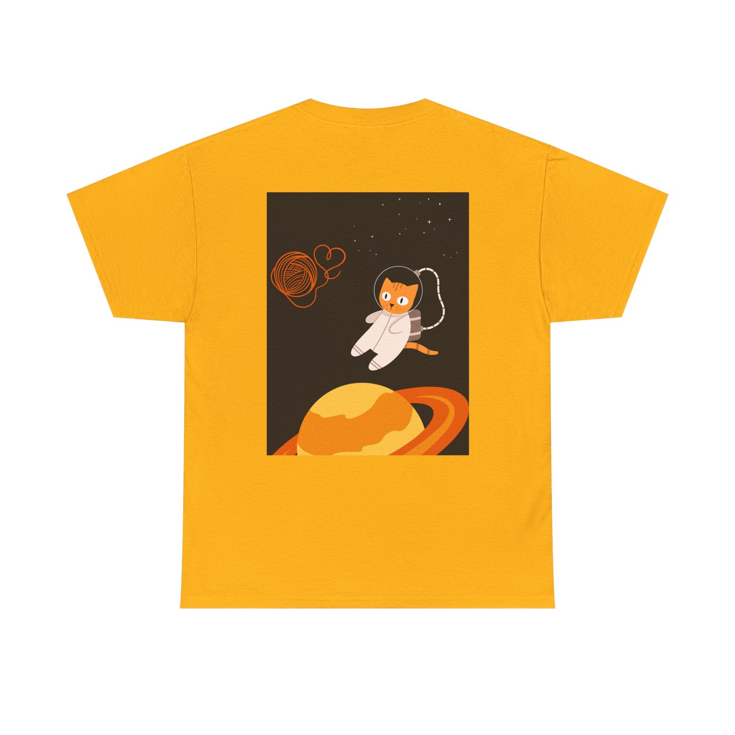 Lost in the Galaxy T-Shirt – Floating Space Cat Yarn Tee