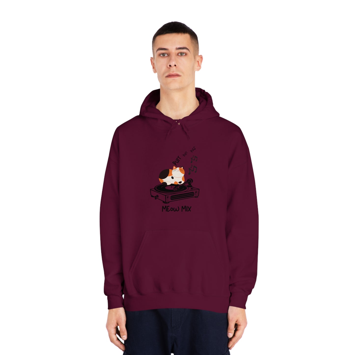 Meow Mix Hoodie – Cat + Music Lover Sweatshirt