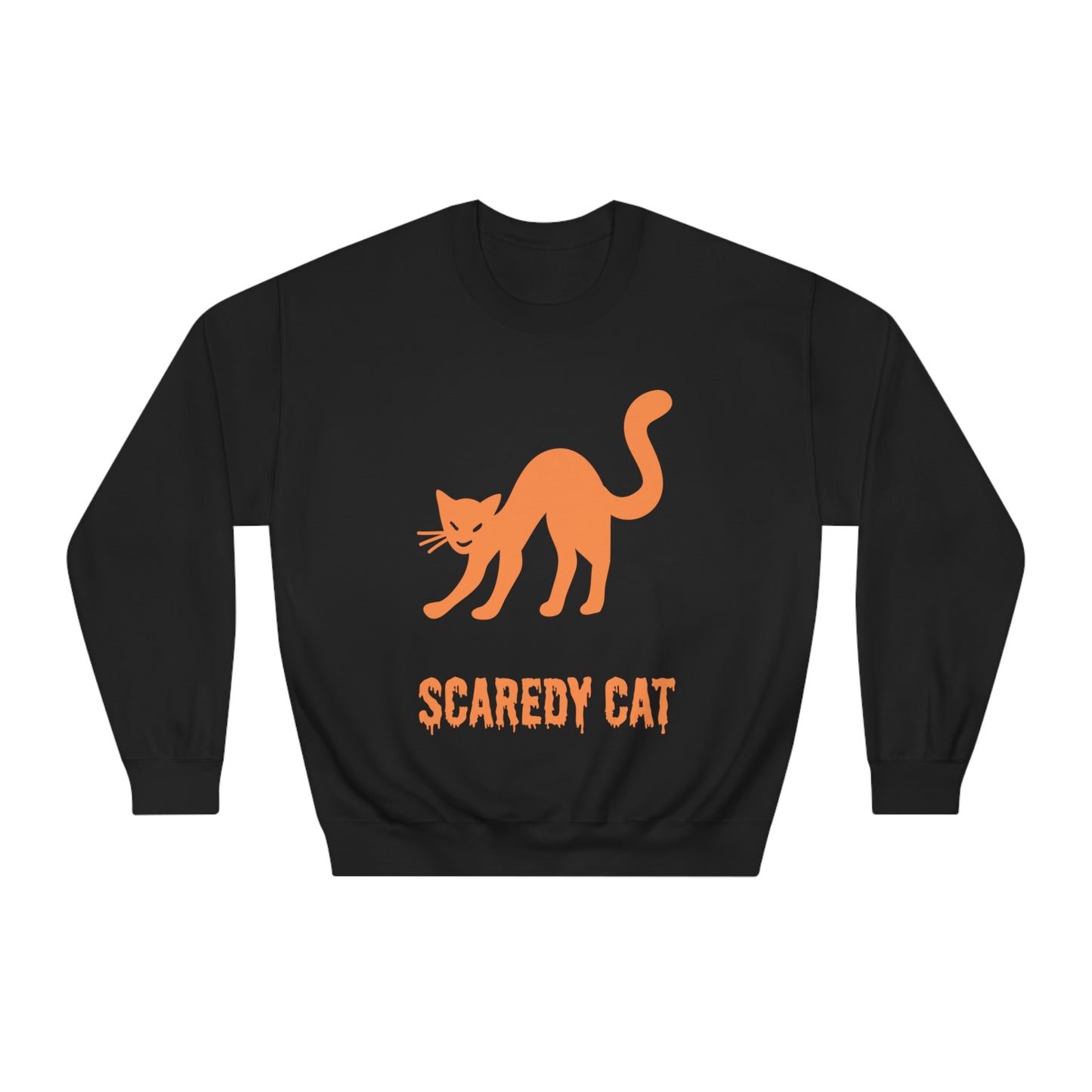 Scaredy Cat Sweatshirt – Arched Back Cat Crew Neck
