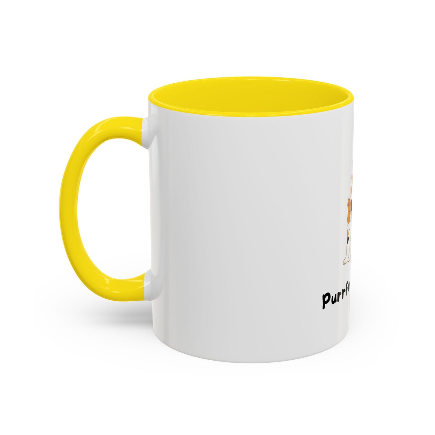 Purrfect Morning Cat Mug – Two-Tone Coffee Cup for Cat Lovers
