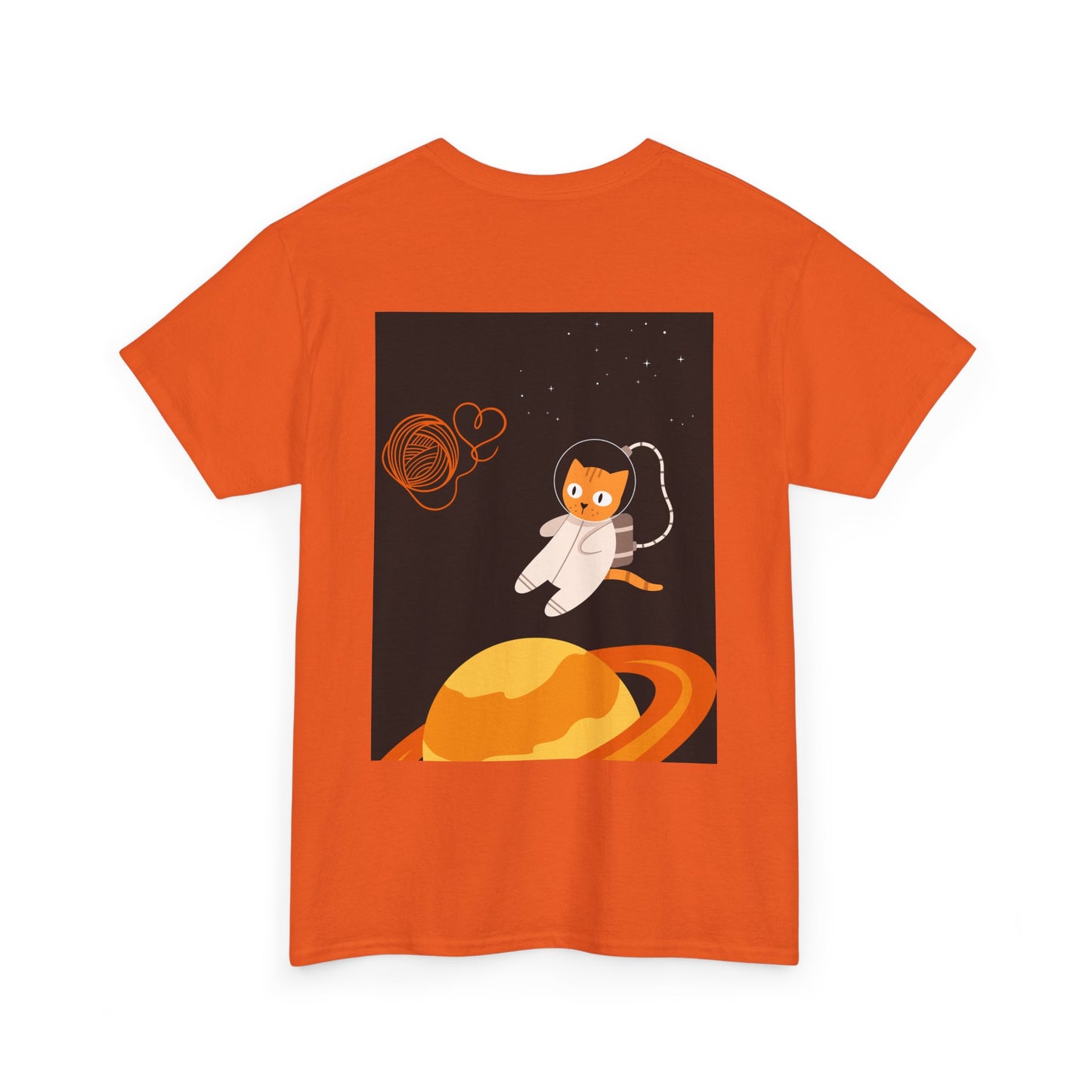 Lost in the Galaxy T-Shirt – Floating Space Cat Yarn Tee