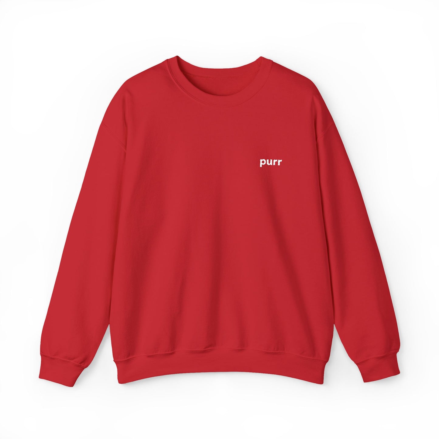 Purr Sweatshirt – Playful Embroidered Text Crew Neck