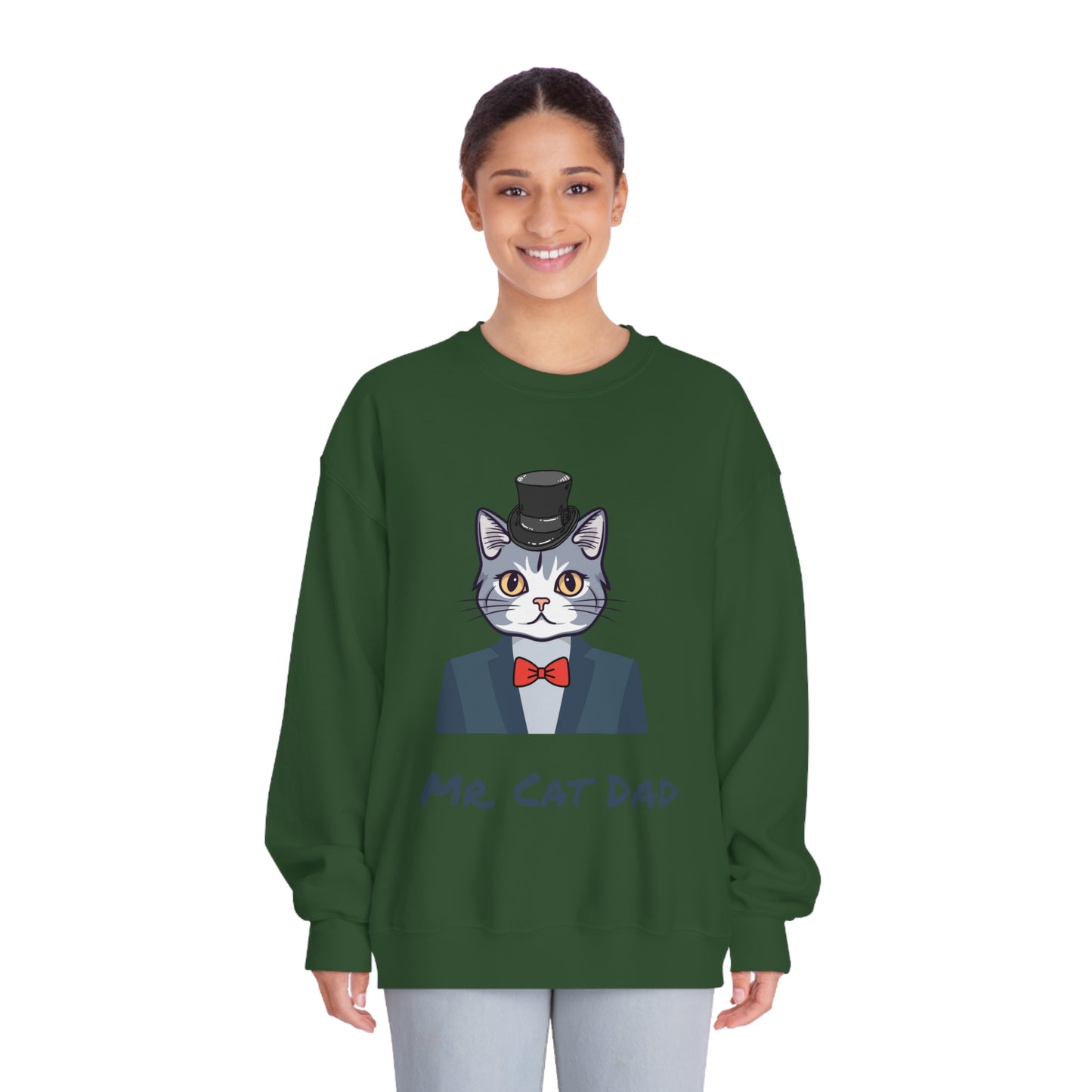 Mr. Cat Dad Sweatshirt – Logo Crew Neck for Cat Lovers