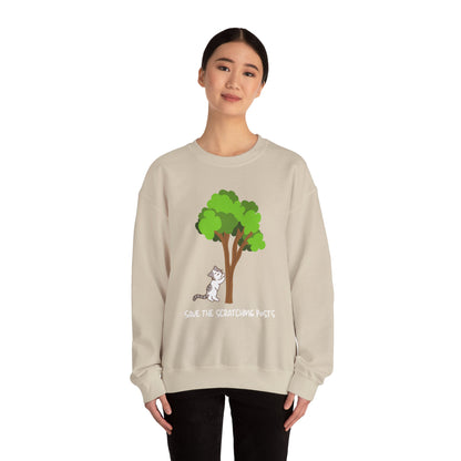 Tree Scratcher Sweatshirt – Cat & Tree Earth Day Crew Neck