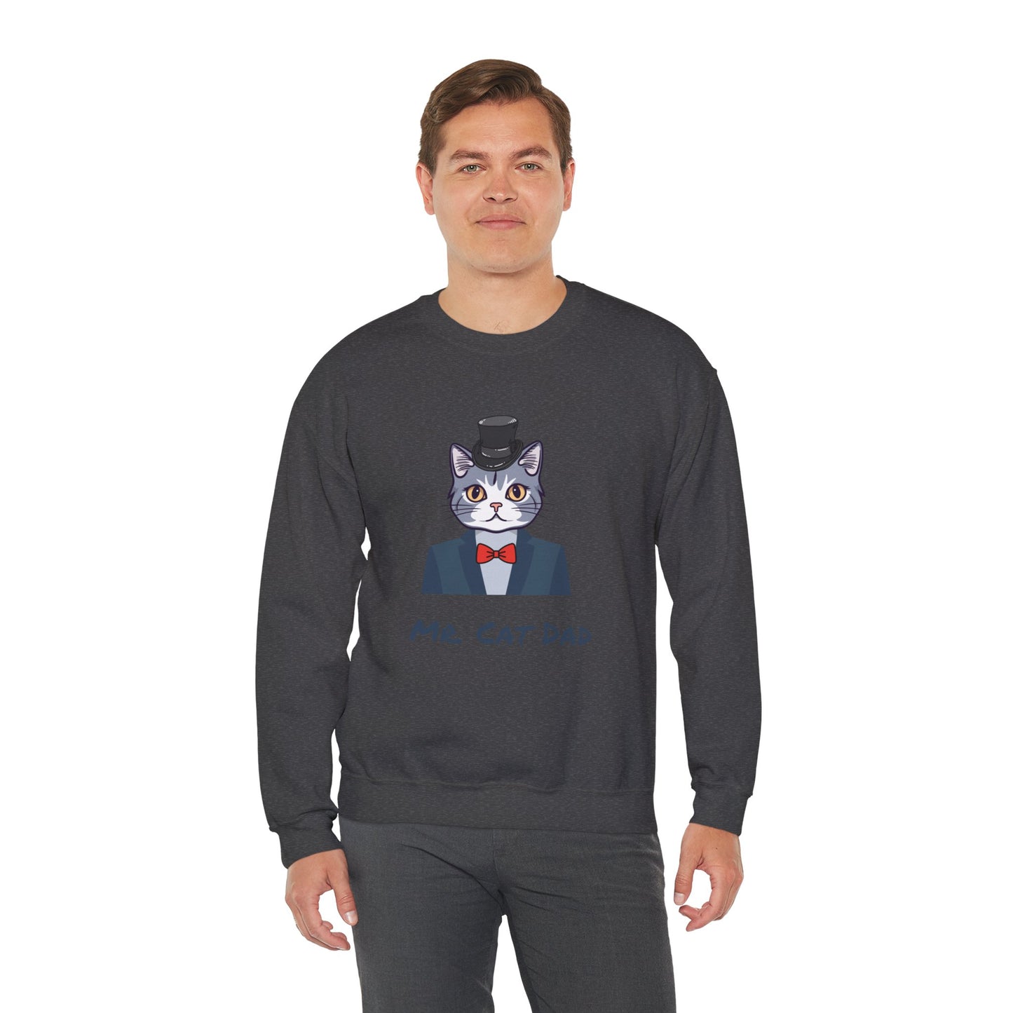 Mr. Cat Dad Sweatshirt – Logo Crew Neck for Cat Lovers