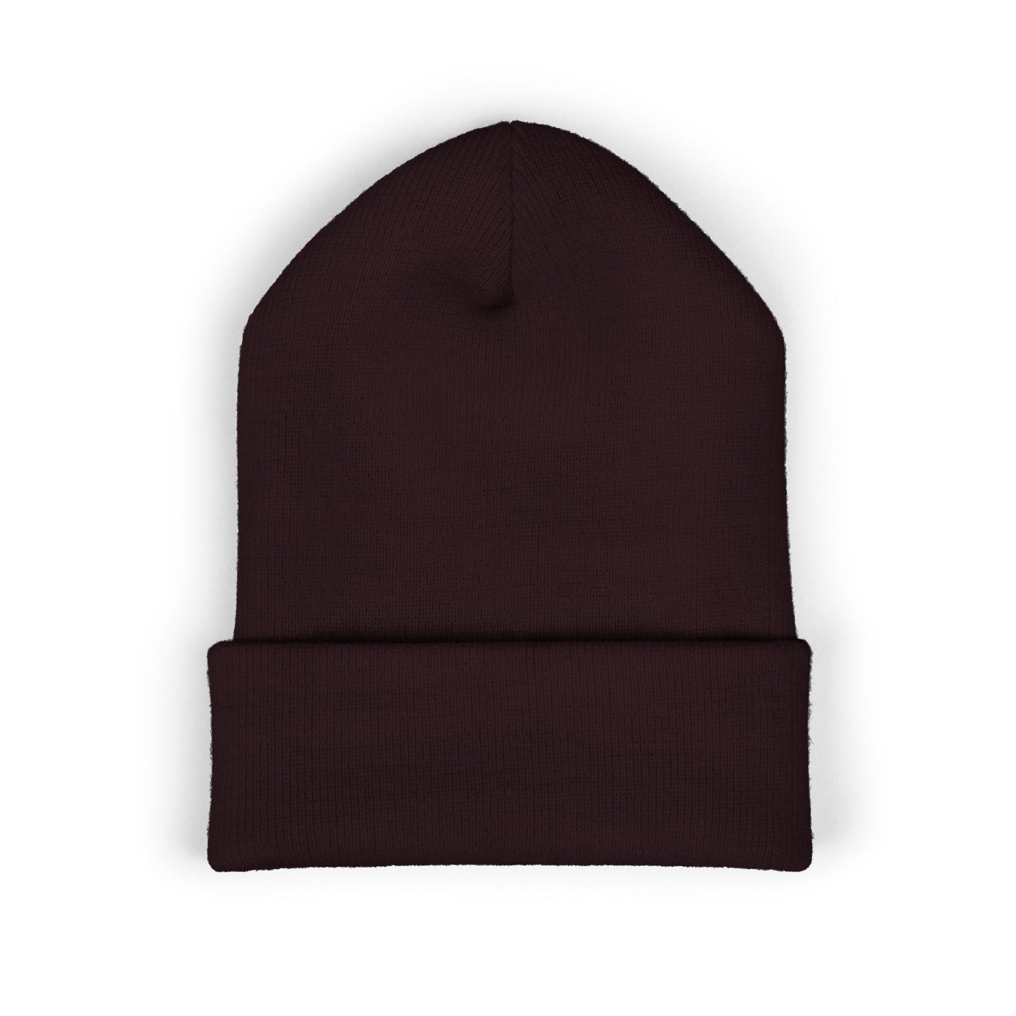 Stretching Cat Beanie – Embroidered Cuffed Knit Hat