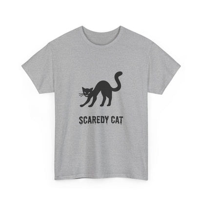 Scaredy Cat T-Shirt – Playful Cat Graphic Tee