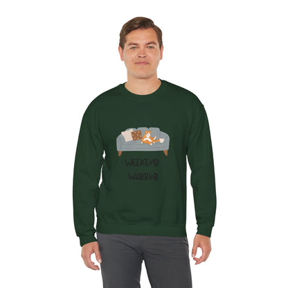 Weekend Warrior Sweatshirt – Lounging Cat Crew Neck