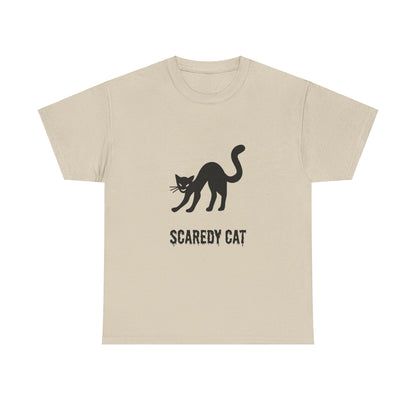 Scaredy Cat T-Shirt – Playful Cat Graphic Tee