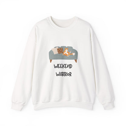 Weekend Warrior Sweatshirt – Lounging Cat Crew Neck