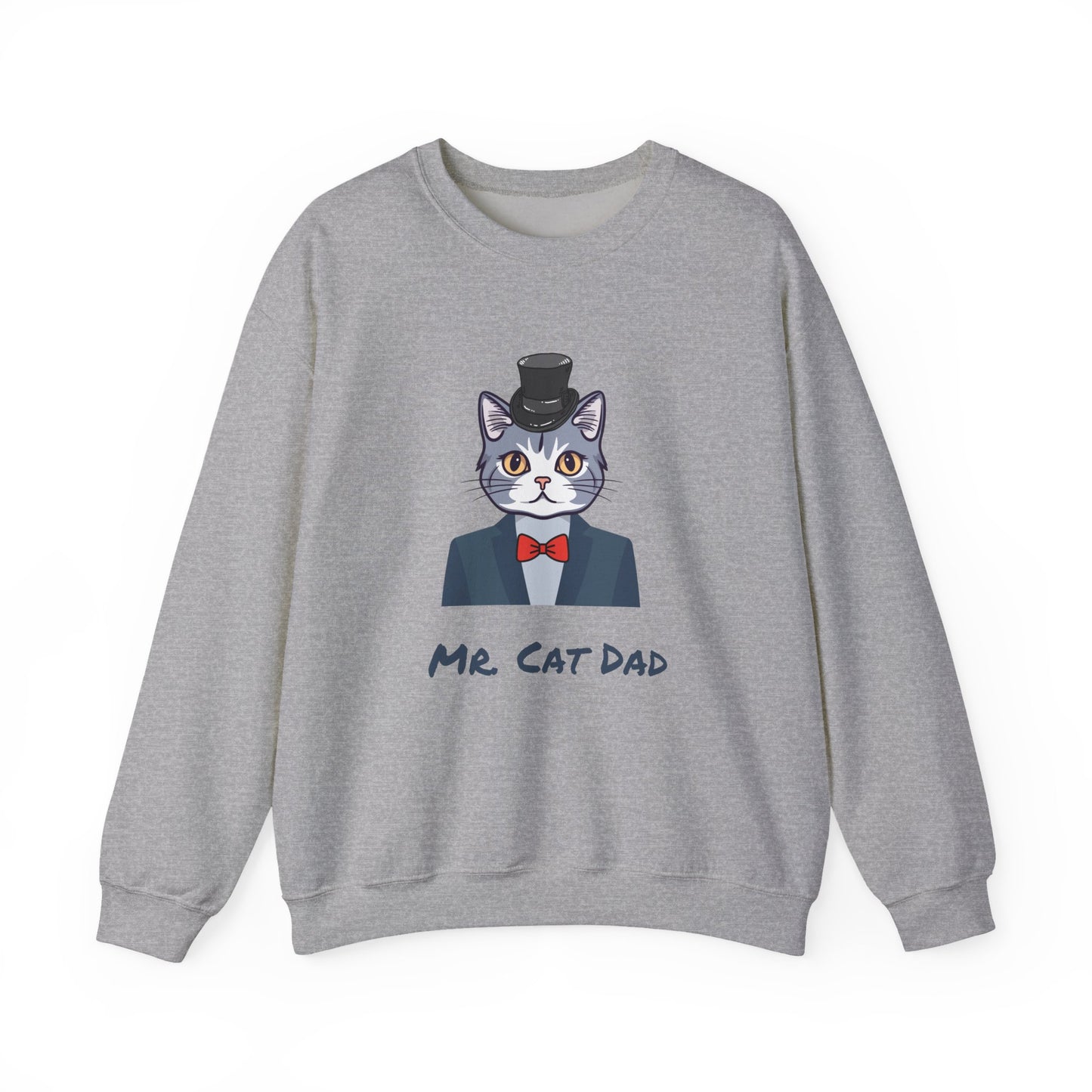 Mr. Cat Dad Sweatshirt – Logo Crew Neck for Cat Lovers