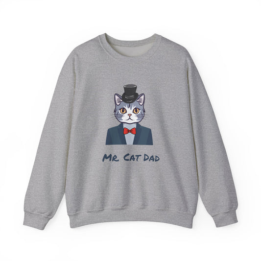 Mr. Cat Dad Sweatshirt – Logo Crew Neck for Cat Lovers