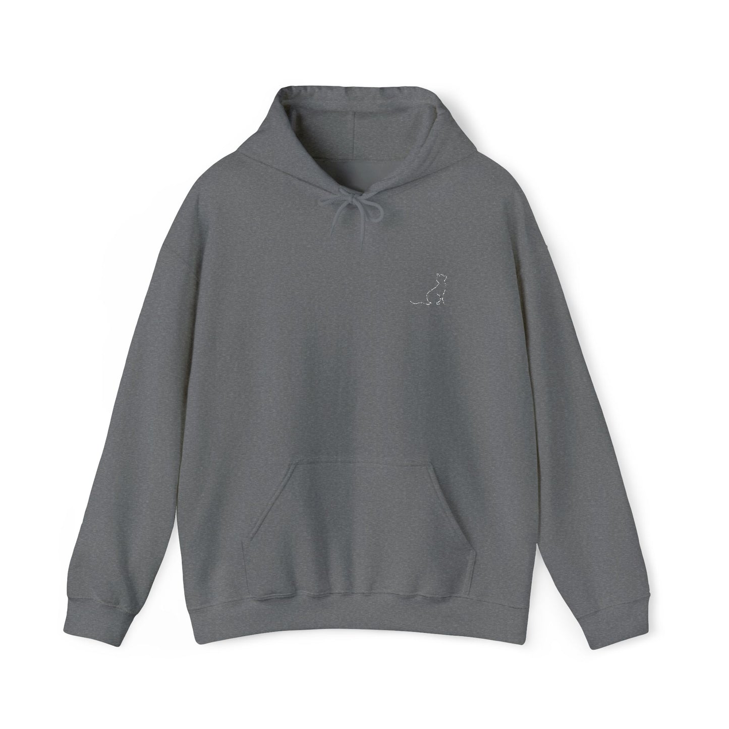 Mr. Cat Dad Outline Logo Hoodie – Embroidered Cat Outline Pullover