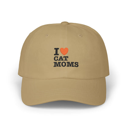 I Love Cat Moms Dad Cap – Embroidered Classic Baseball Hat