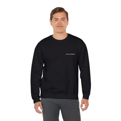 The Cat Father Sweatshirt – Embroidered Text Crew Neck