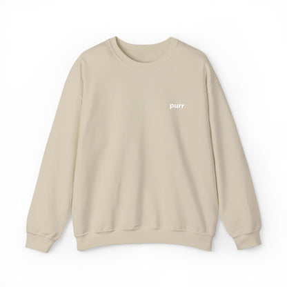 Purr Sweatshirt – Playful Embroidered Text Crew Neck