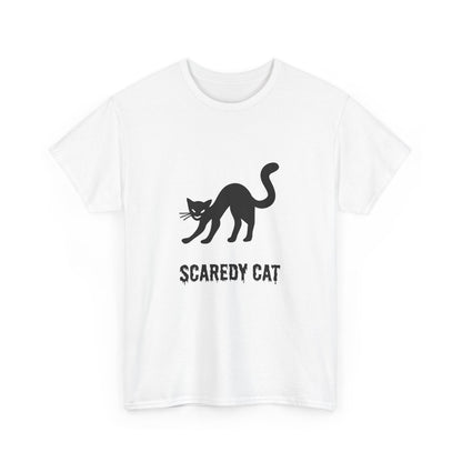 Scaredy Cat T-Shirt – Playful Cat Graphic Tee