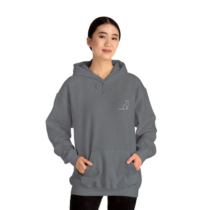 Mr. Cat Dad Outline Logo Hoodie – Embroidered Cat Outline Pullover