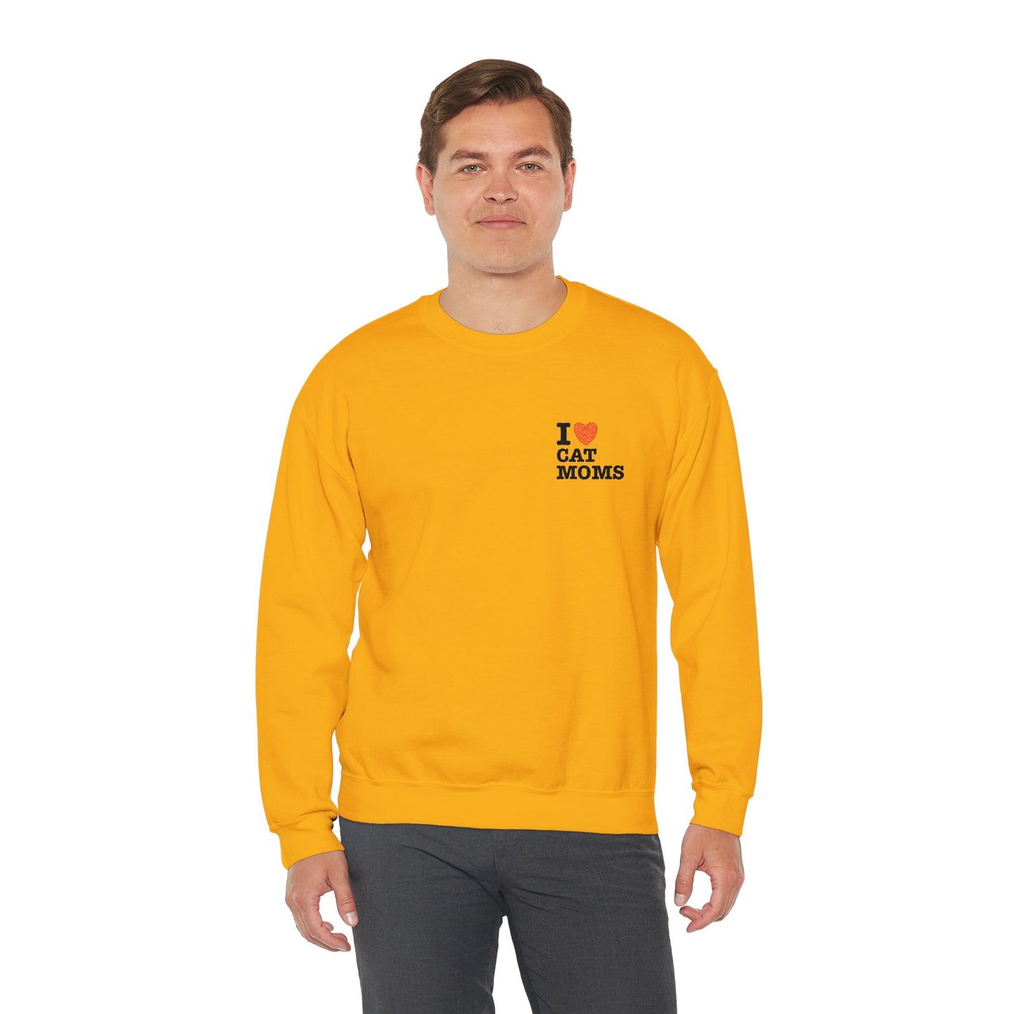 I Love Cat Moms Sweatshirt – Bold Statement Crew Neck