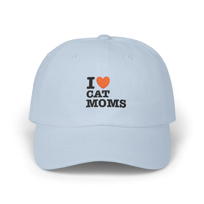I Love Cat Moms Dad Cap – Embroidered Classic Baseball Hat