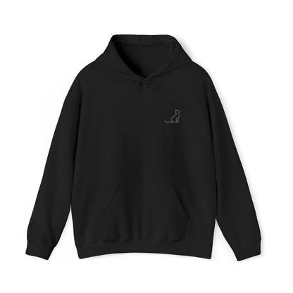 Mr. Cat Dad Outline Logo Hoodie – Embroidered Cat Outline Pullover