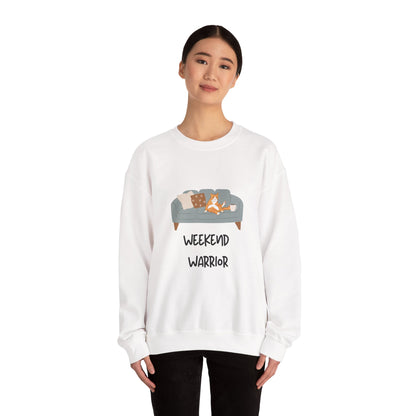 Weekend Warrior Sweatshirt – Lounging Cat Crew Neck