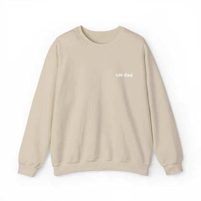 Cat Dad Sweatshirt – Embroidered Text Crew Neck