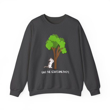 Tree Scratcher Sweatshirt – Cat & Tree Earth Day Crew Neck