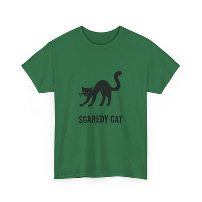 Scaredy Cat T-Shirt – Playful Cat Graphic Tee
