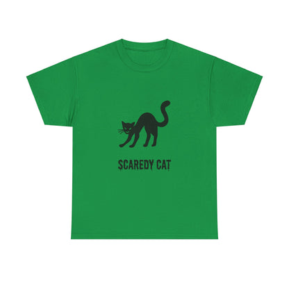 Scaredy Cat T-Shirt – Playful Cat Graphic Tee