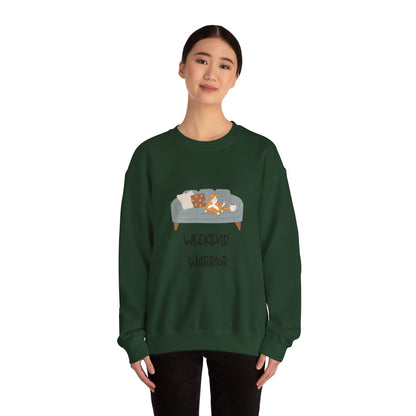 Weekend Warrior Sweatshirt – Lounging Cat Crew Neck