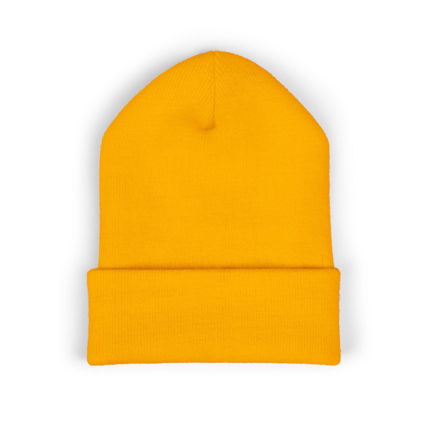 Stretching Cat Beanie – Embroidered Cuffed Knit Hat