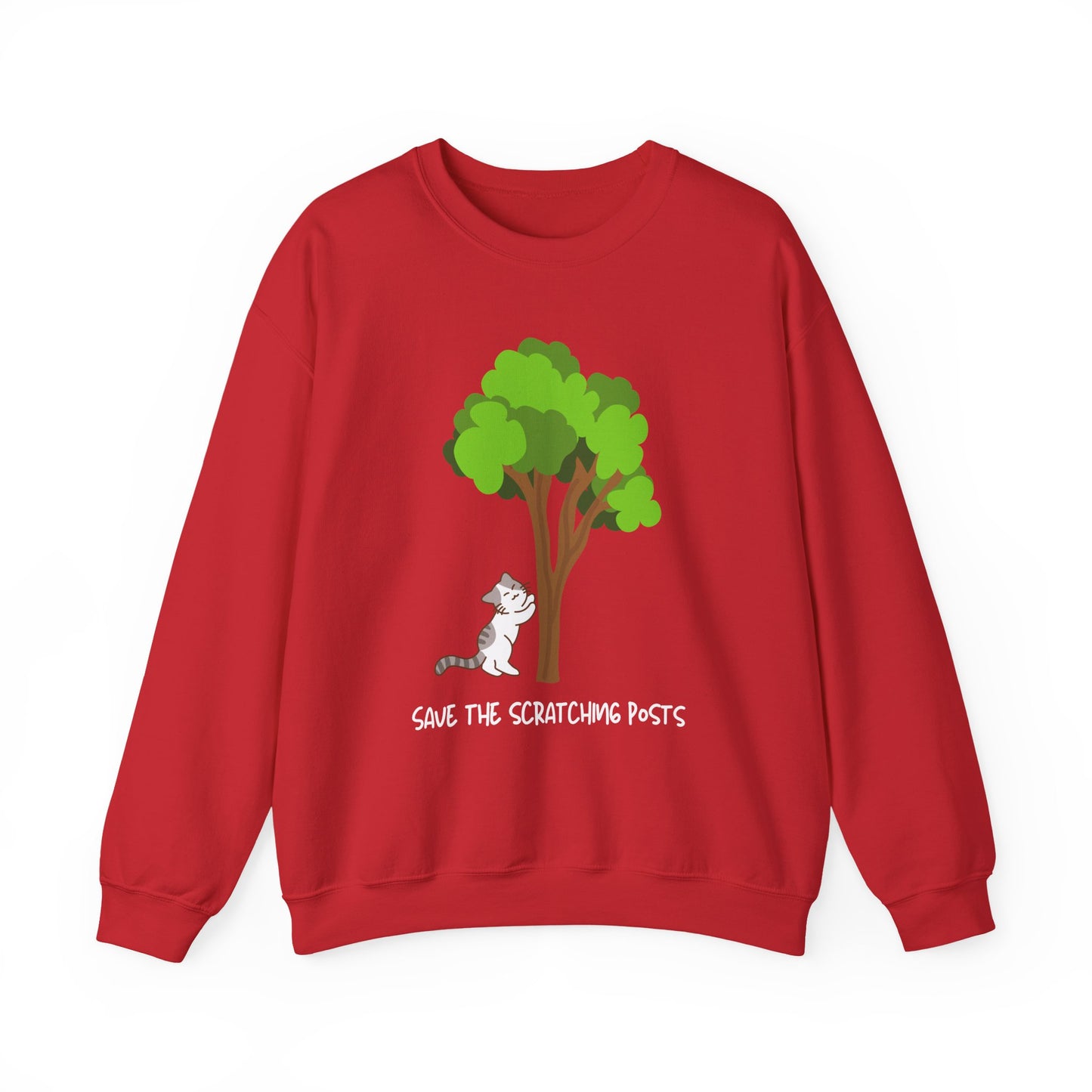 Tree Scratcher Sweatshirt – Cat & Tree Earth Day Crew Neck