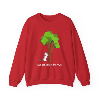 Tree Scratcher Sweatshirt – Cat & Tree Earth Day Crew Neck