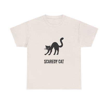 Scaredy Cat T-Shirt – Playful Cat Graphic Tee
