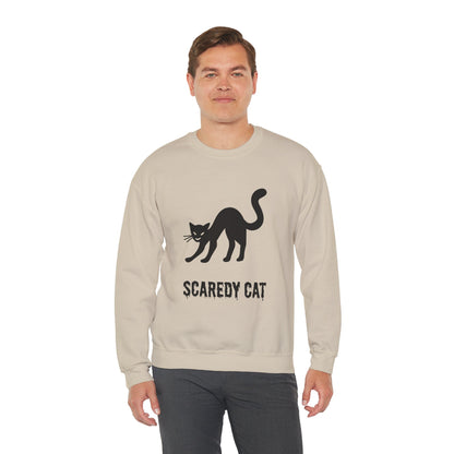 Scaredy Cat Sweatshirt – Arched Back Cat Crew Neck