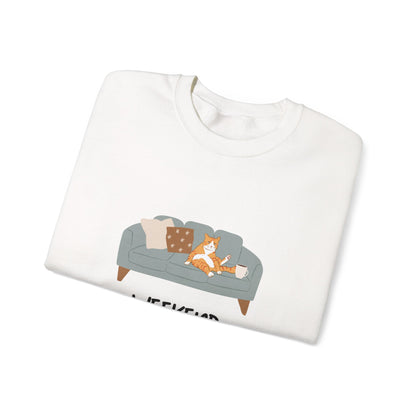 Weekend Warrior Sweatshirt – Lounging Cat Crew Neck