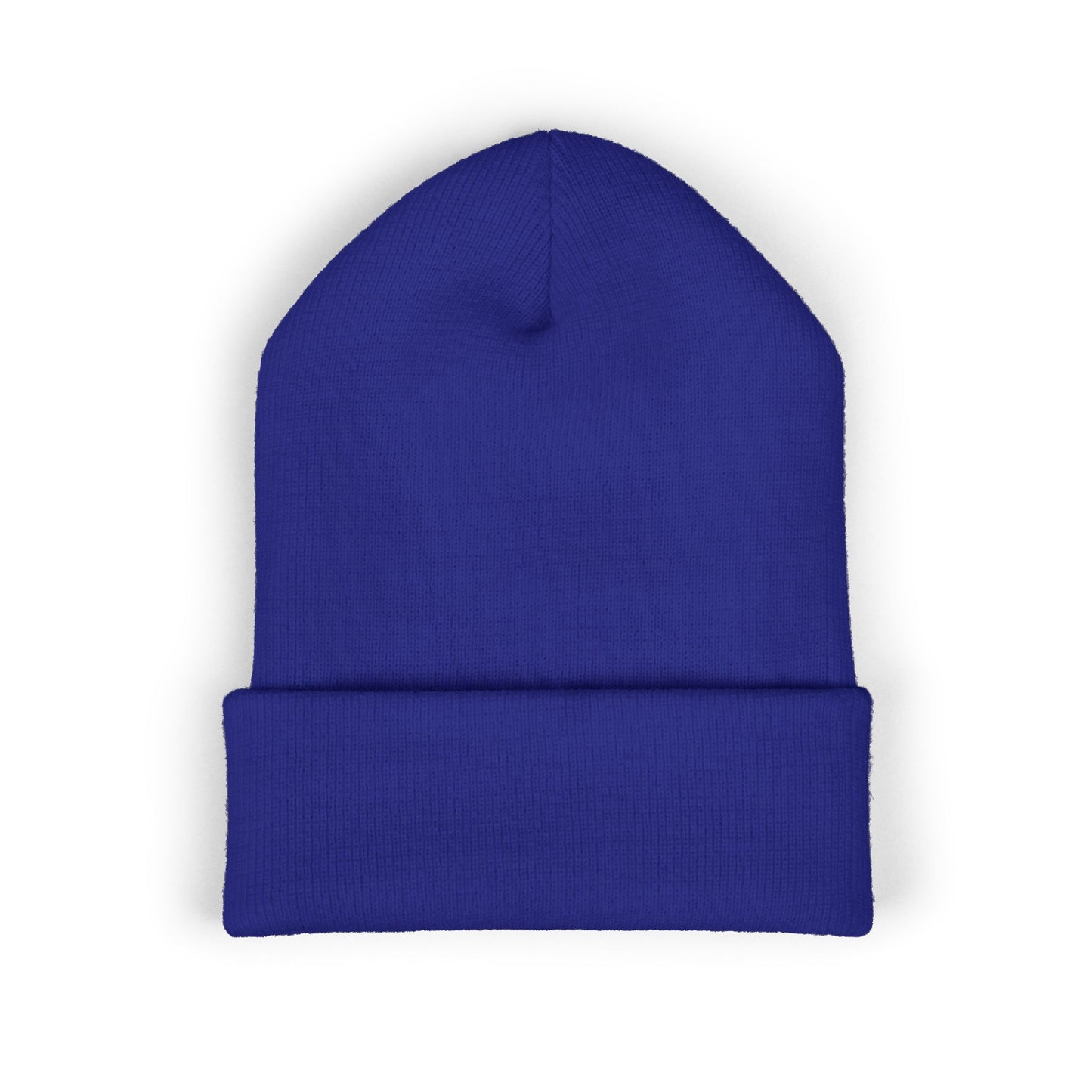 Stretching Cat Beanie – Embroidered Cuffed Knit Hat
