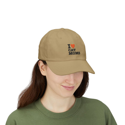 I Love Cat Moms Dad Cap – Embroidered Classic Baseball Hat