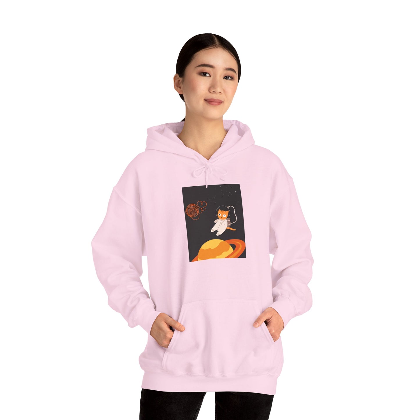 Lost in the Galaxy Hoodie – Space Cat-Inspired Sweatshirt