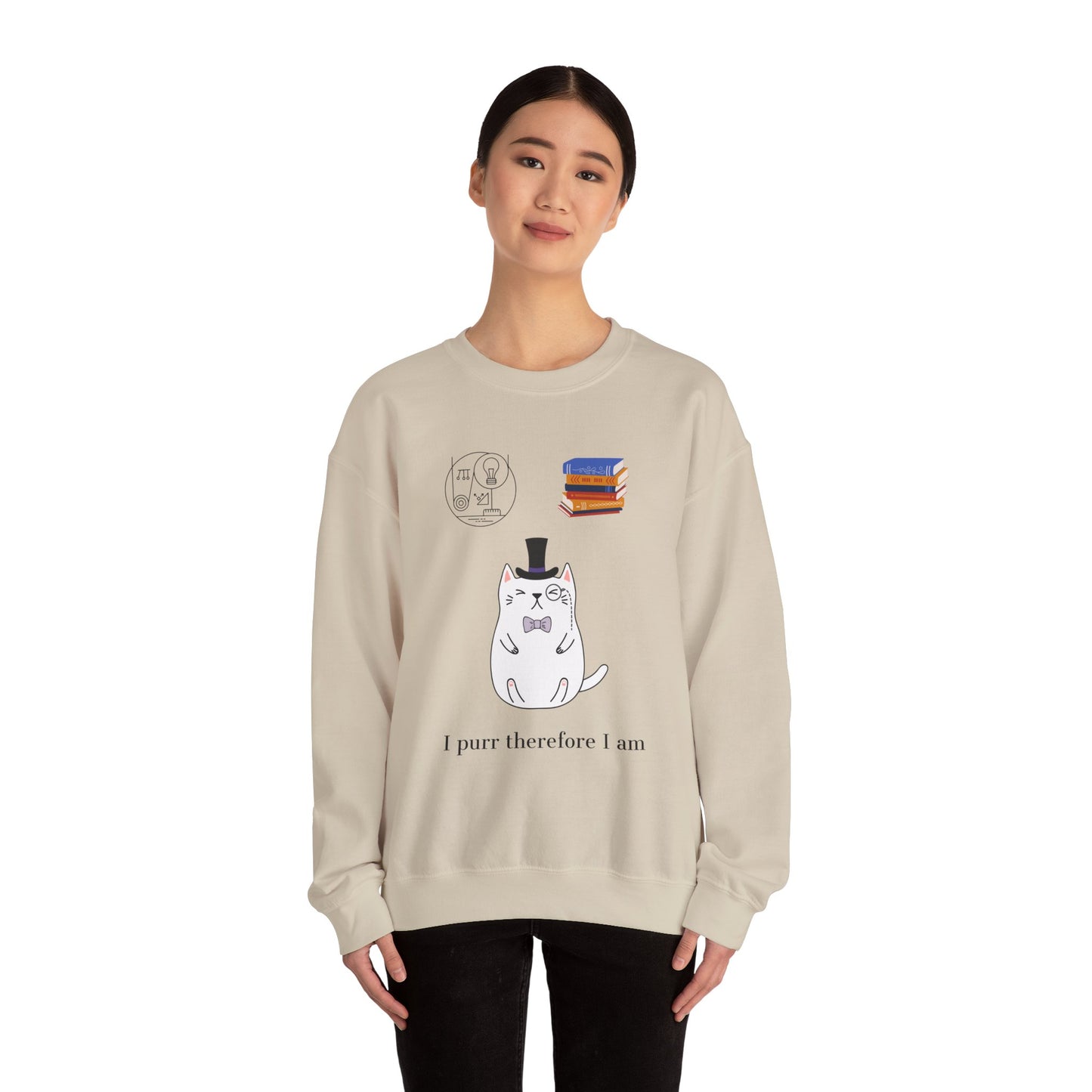 The Purrlosopher Sweatshirt – Cat Philosopher Crew Neck