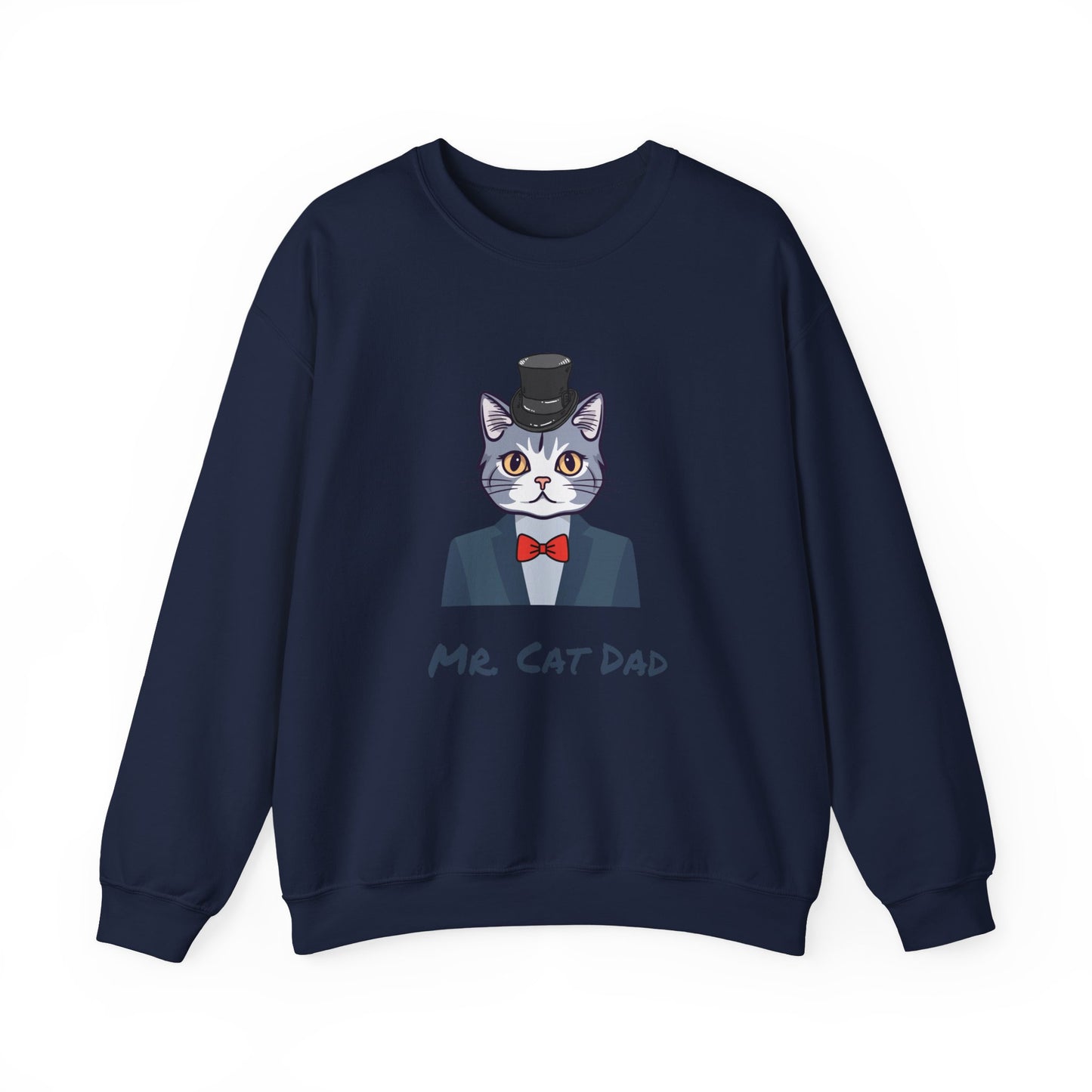 Mr. Cat Dad Sweatshirt – Logo Crew Neck for Cat Lovers