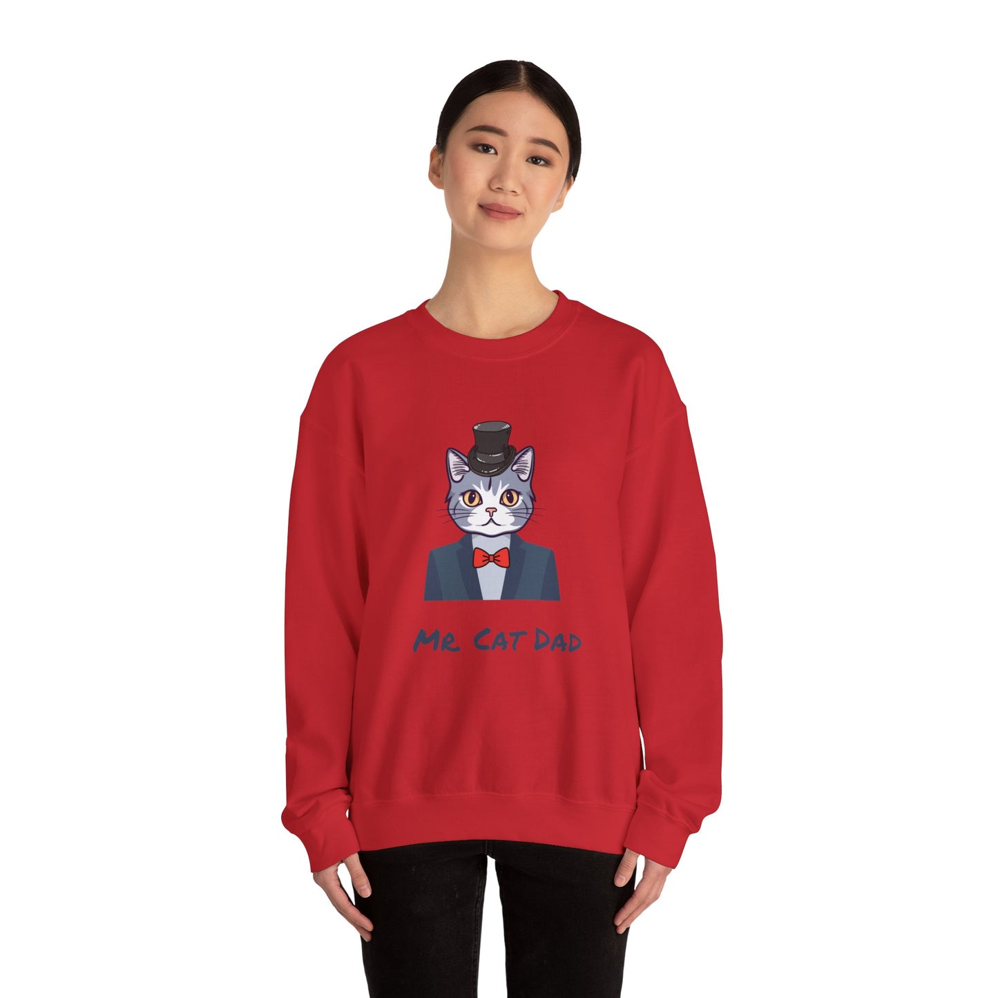 Mr. Cat Dad Sweatshirt – Logo Crew Neck for Cat Lovers