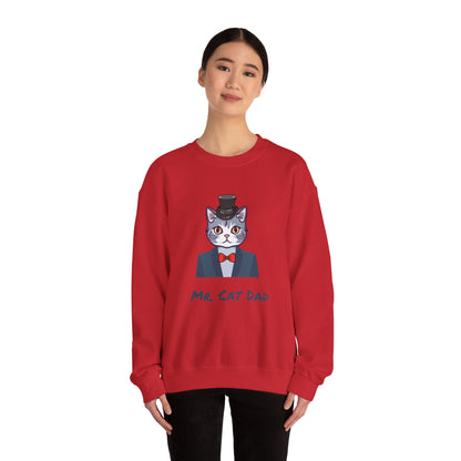 Mr. Cat Dad Sweatshirt – Logo Crew Neck for Cat Lovers