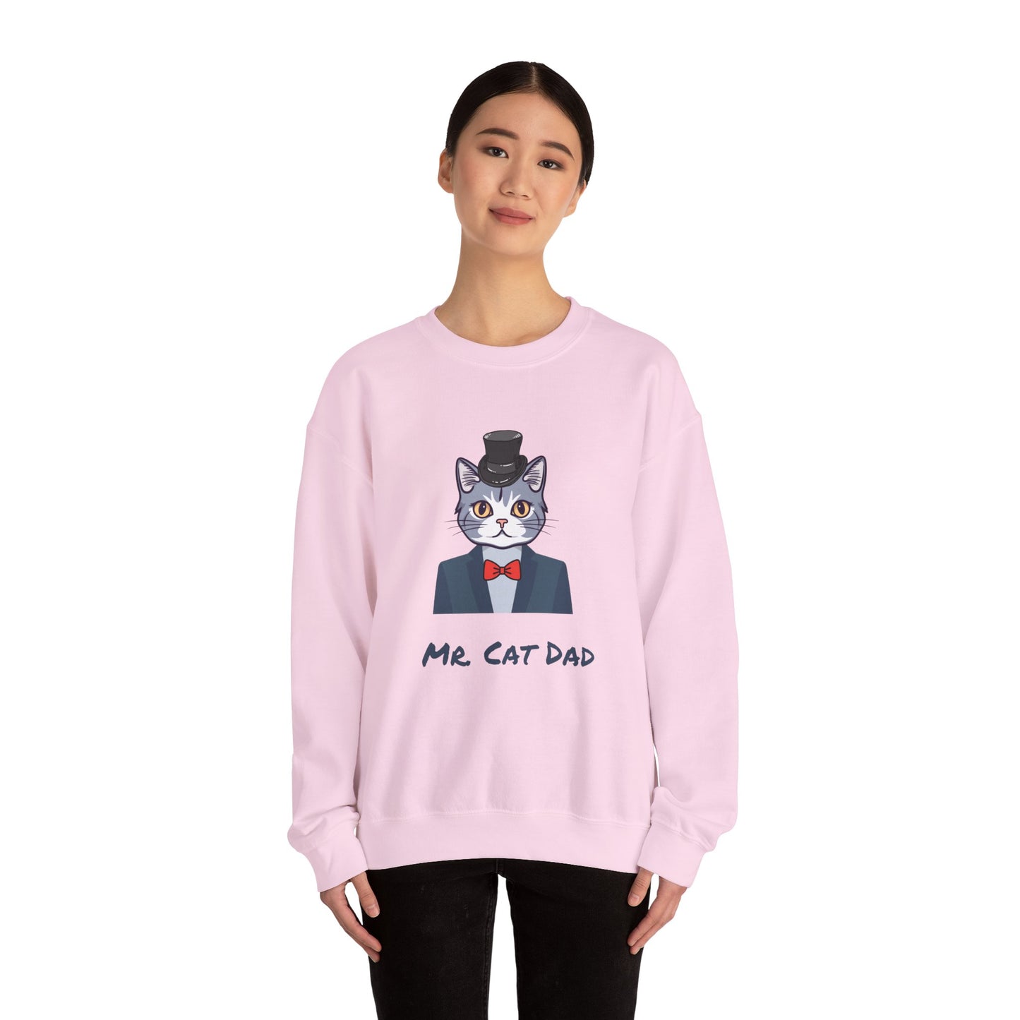 Mr. Cat Dad Sweatshirt – Logo Crew Neck for Cat Lovers