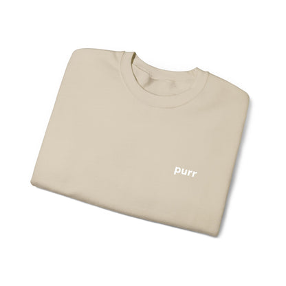 Purr Sweatshirt – Playful Embroidered Text Crew Neck