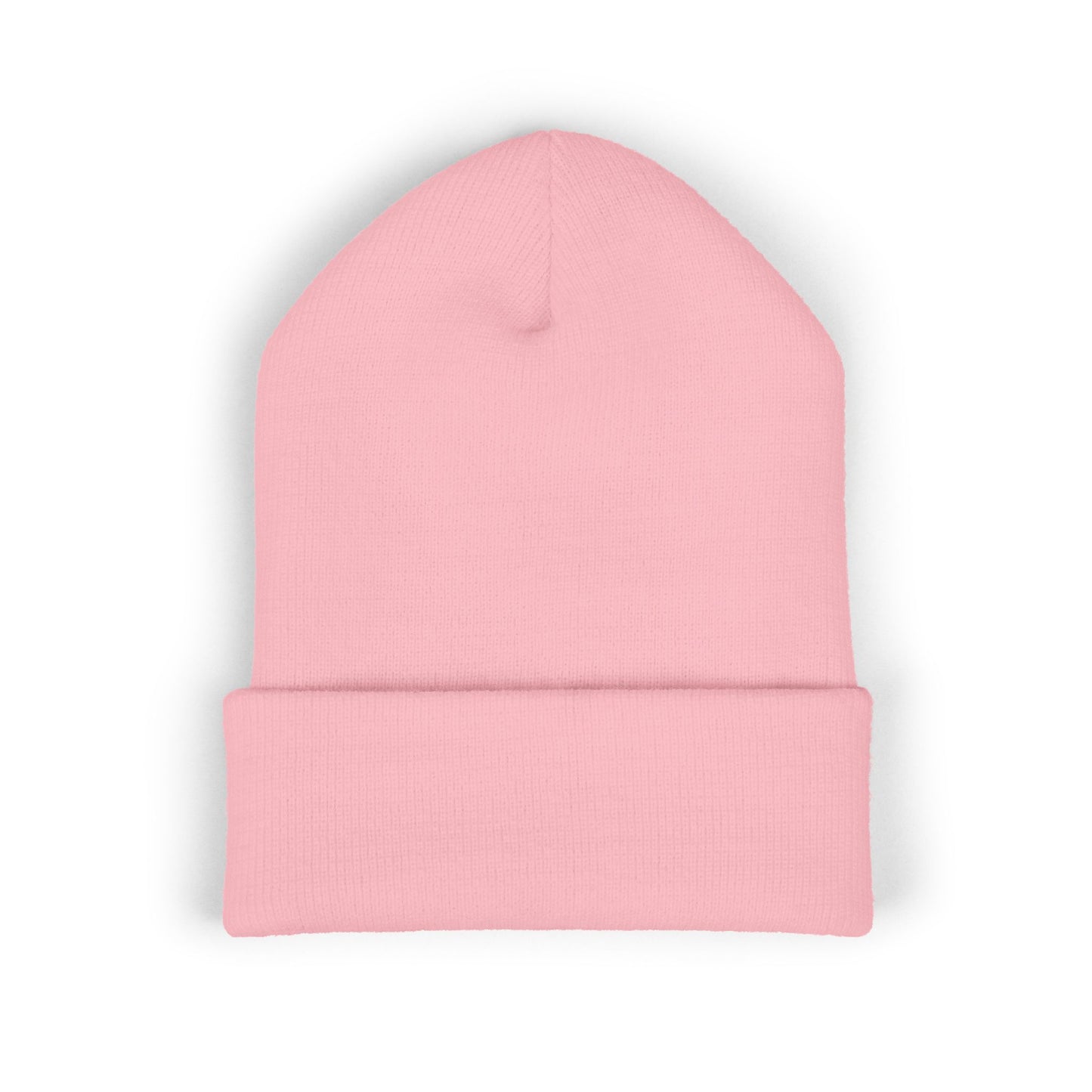 Stretching Cat Beanie – Embroidered Cuffed Knit Hat